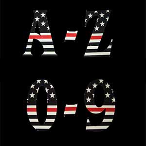 IdentiFire™ American Flag Numbers / Letters 3" tall